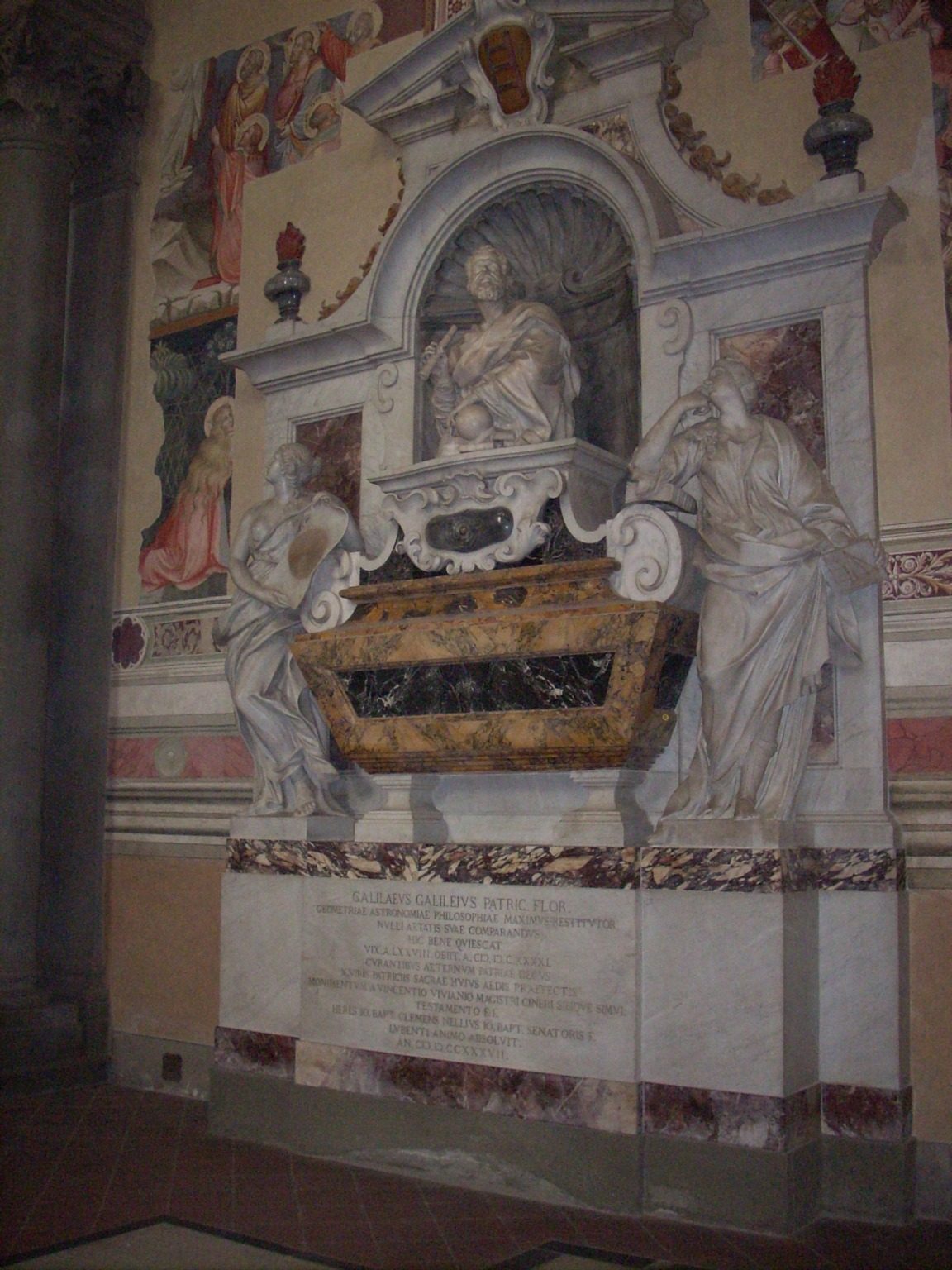 Galileo Galilei funereal monument, Santa Croce, Florence - 01.jpg